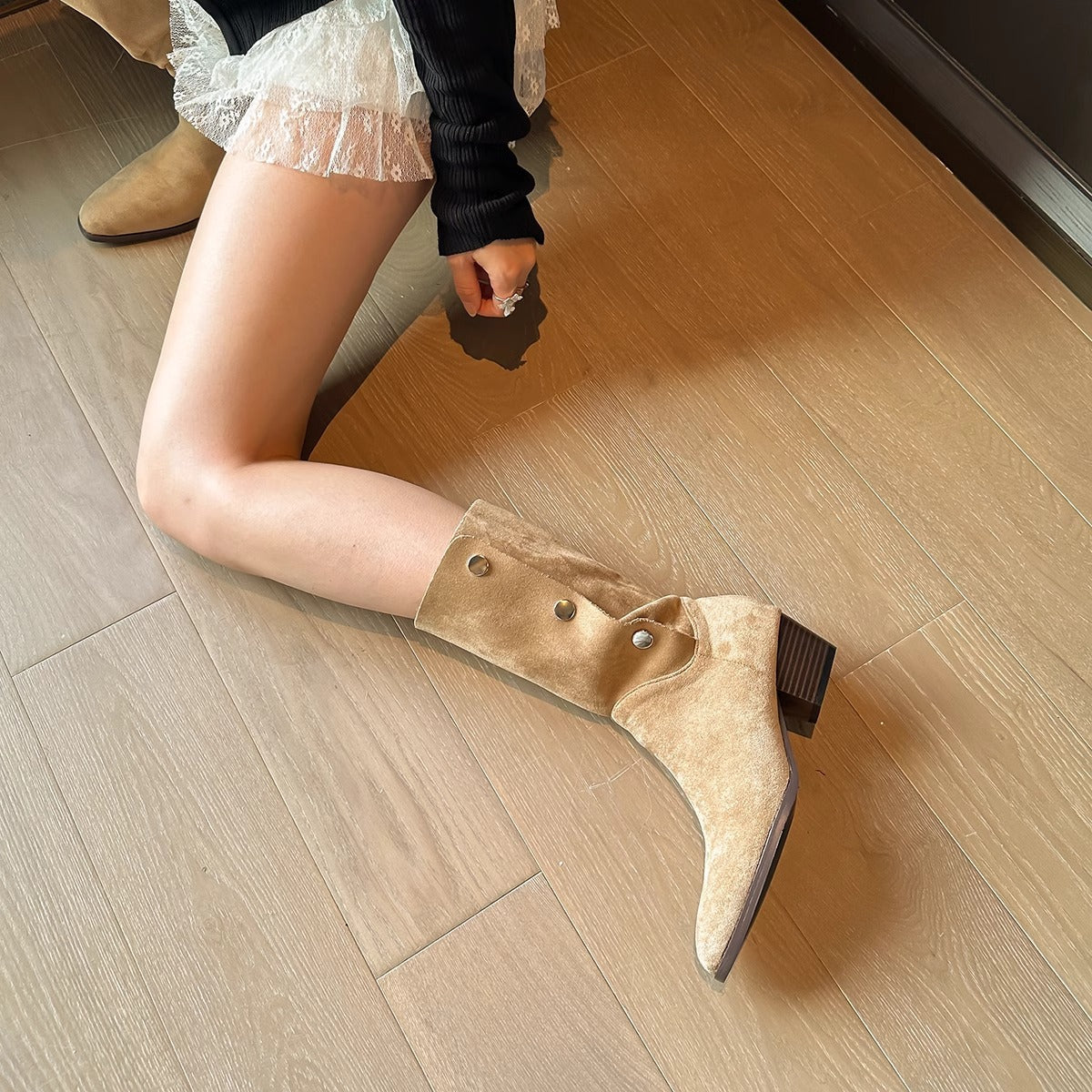 Women Cowboy Boots Western Boots Pointy Toe Fashion