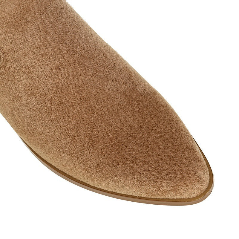 Fashion Retro Classic Embroidered Pull On Tall Cowgirl Boot