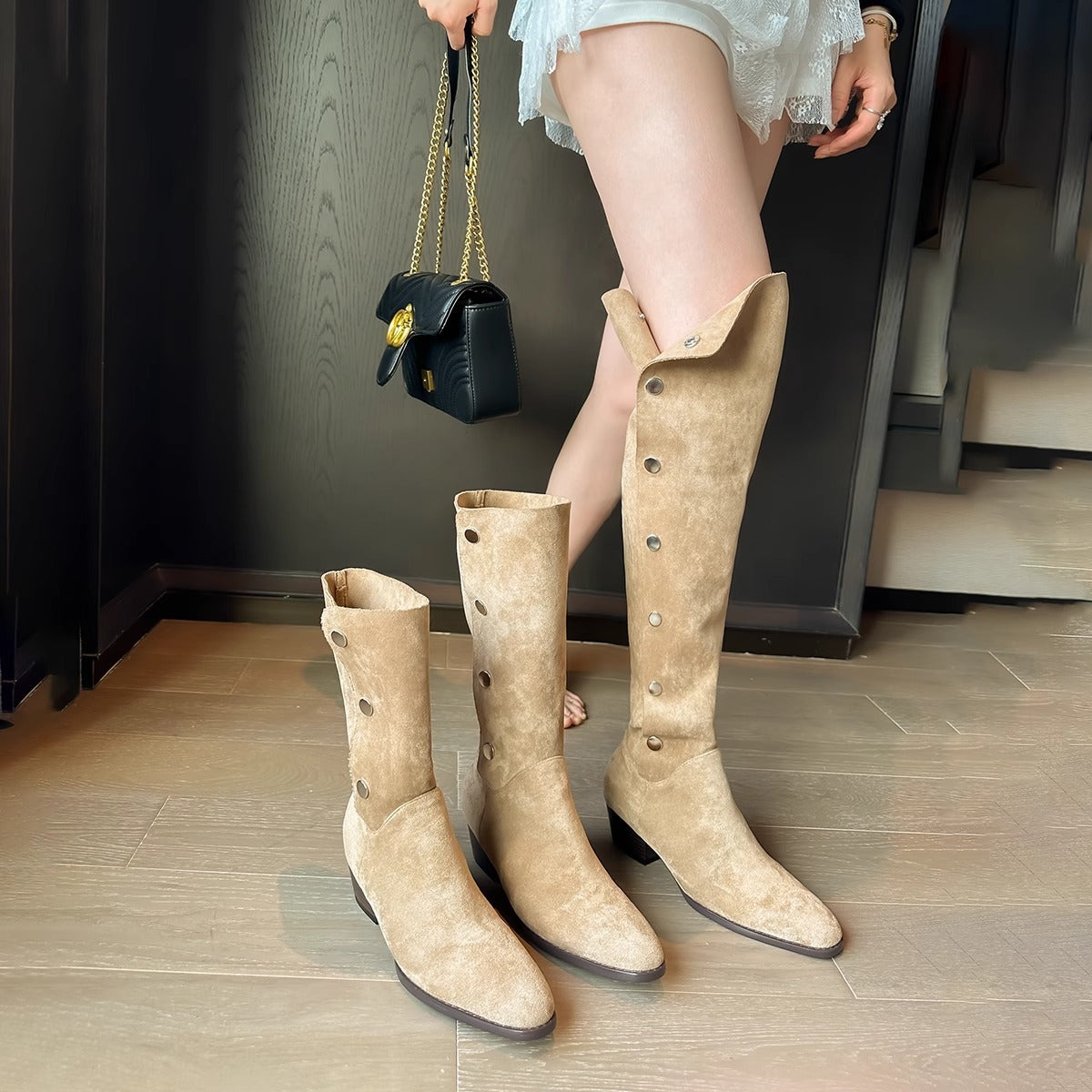 Women Cowboy Boots Western Boots Pointy Toe Fashion