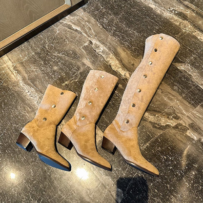 Women Cowboy Boots Western Boots Pointy Toe Fashion