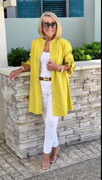 Veste longue en coton de couleur unie pour femme, coupe trapèze, flatteuse, froncée dans le dos 