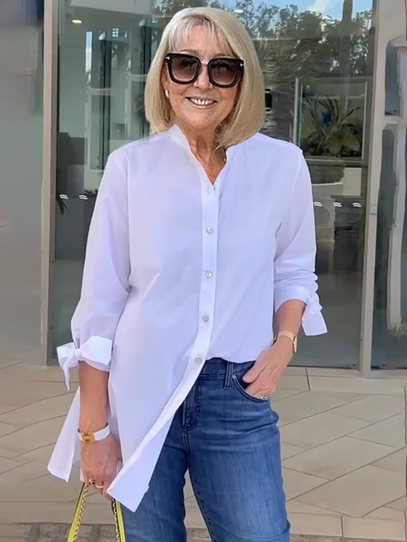 Veste longue en coton de couleur unie pour femme, coupe trapèze, flatteuse, froncée dans le dos 
